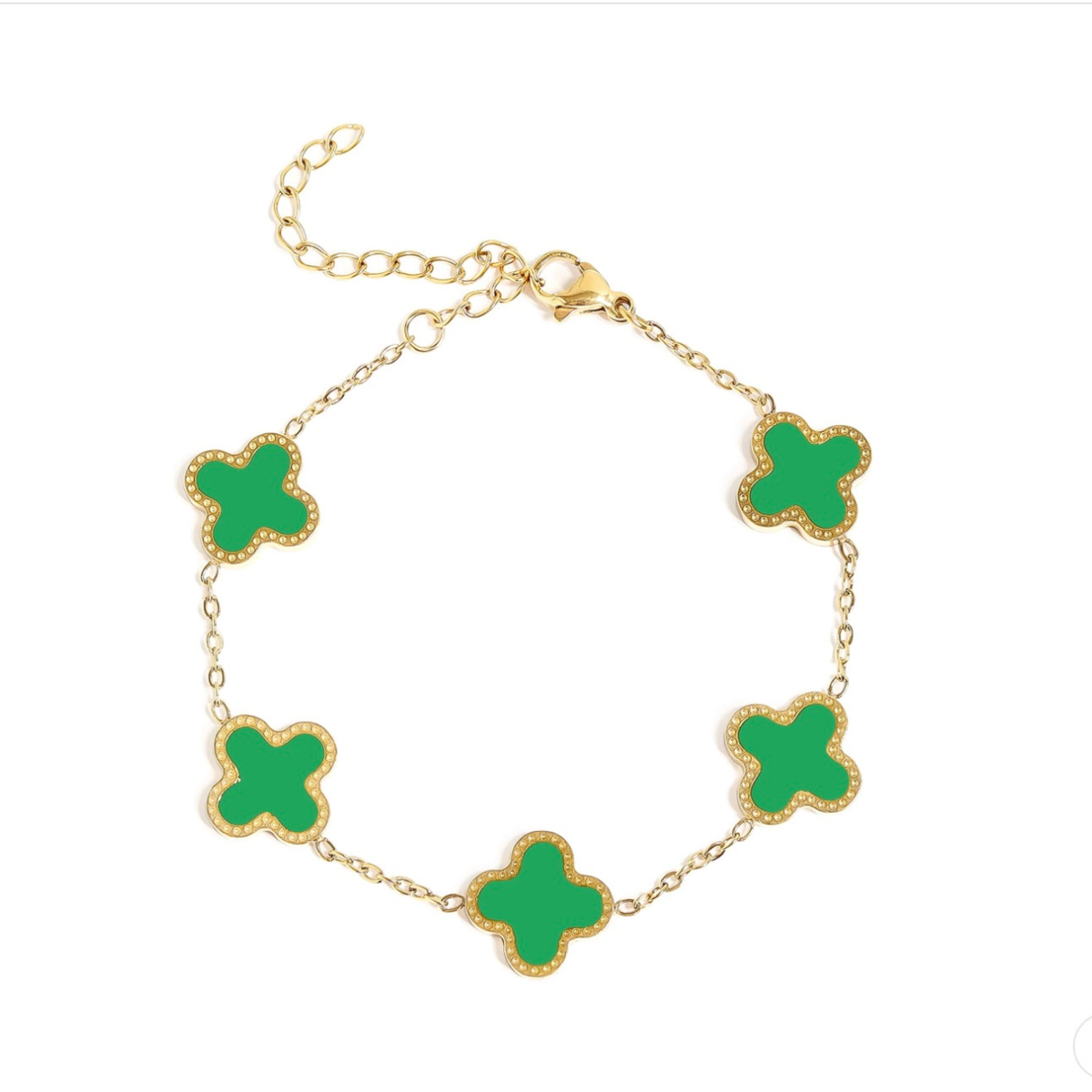 Maeve Clover Bracelet, from Garden District Jewelry's Irish Channel Collection — product photo 5 of 7.