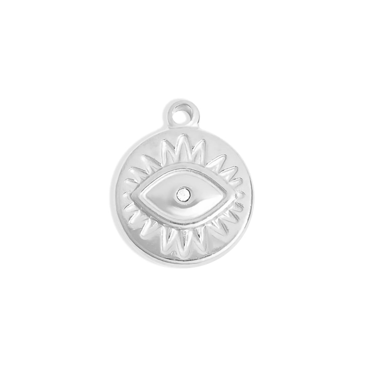 Evil Eye Sun Charm in Gold or Silver