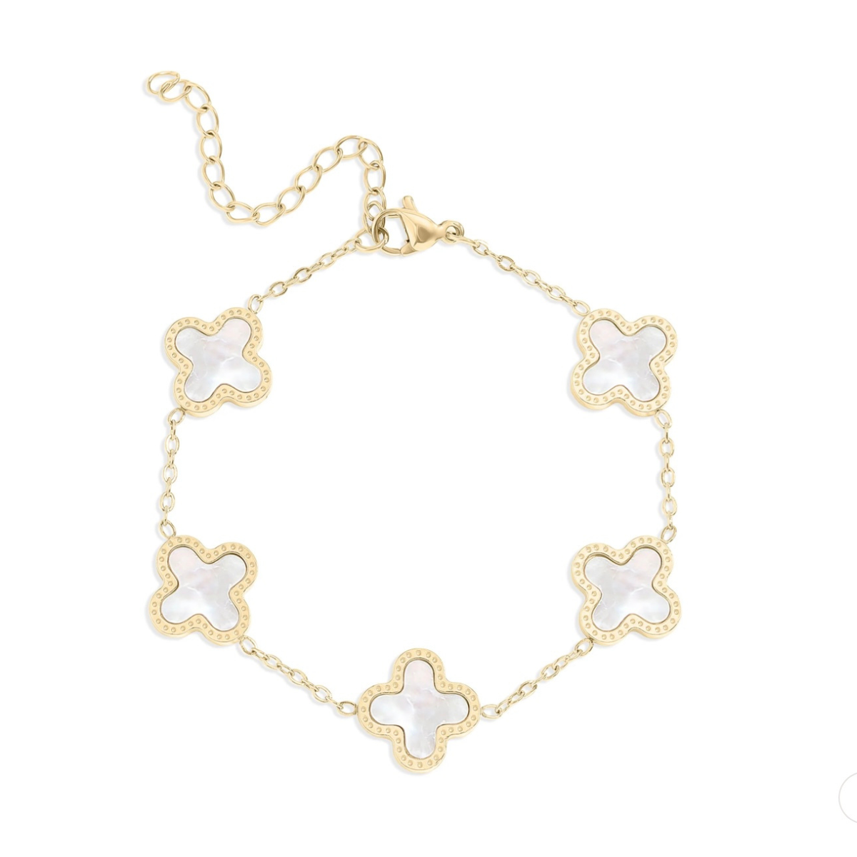 Maeve Clover Bracelet, from Garden District Jewelry's Irish Channel Collection — product photo 7 of 7.