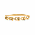 Gold hardware bangle bracelet on a white background