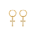Cathedral Collection Stone Cross Pendant Earrings