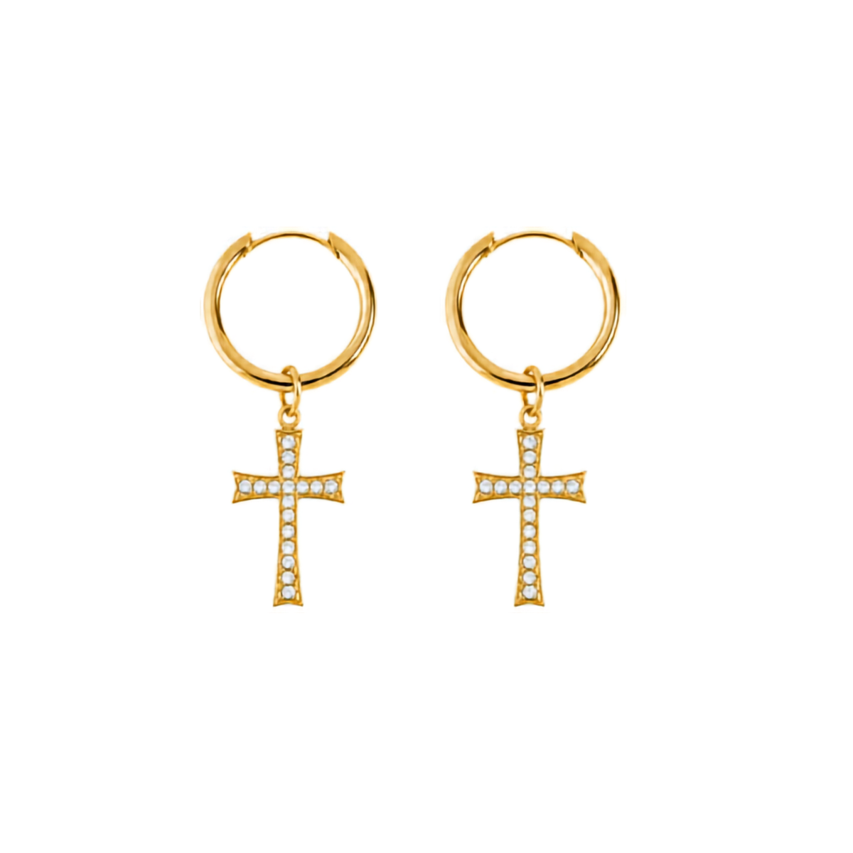 Cathedral Collection Stone Cross Pendant Earrings