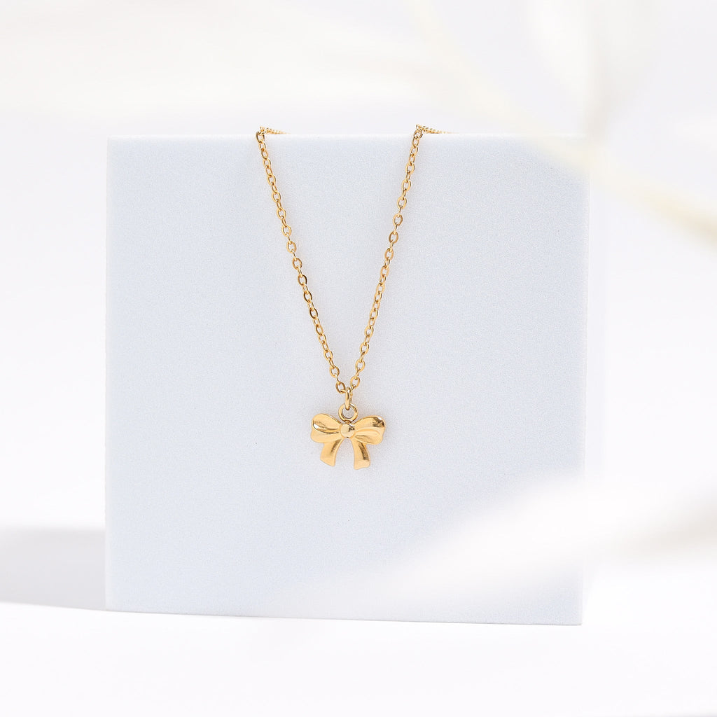 Ribbon Bow Charm in Gold and Silver