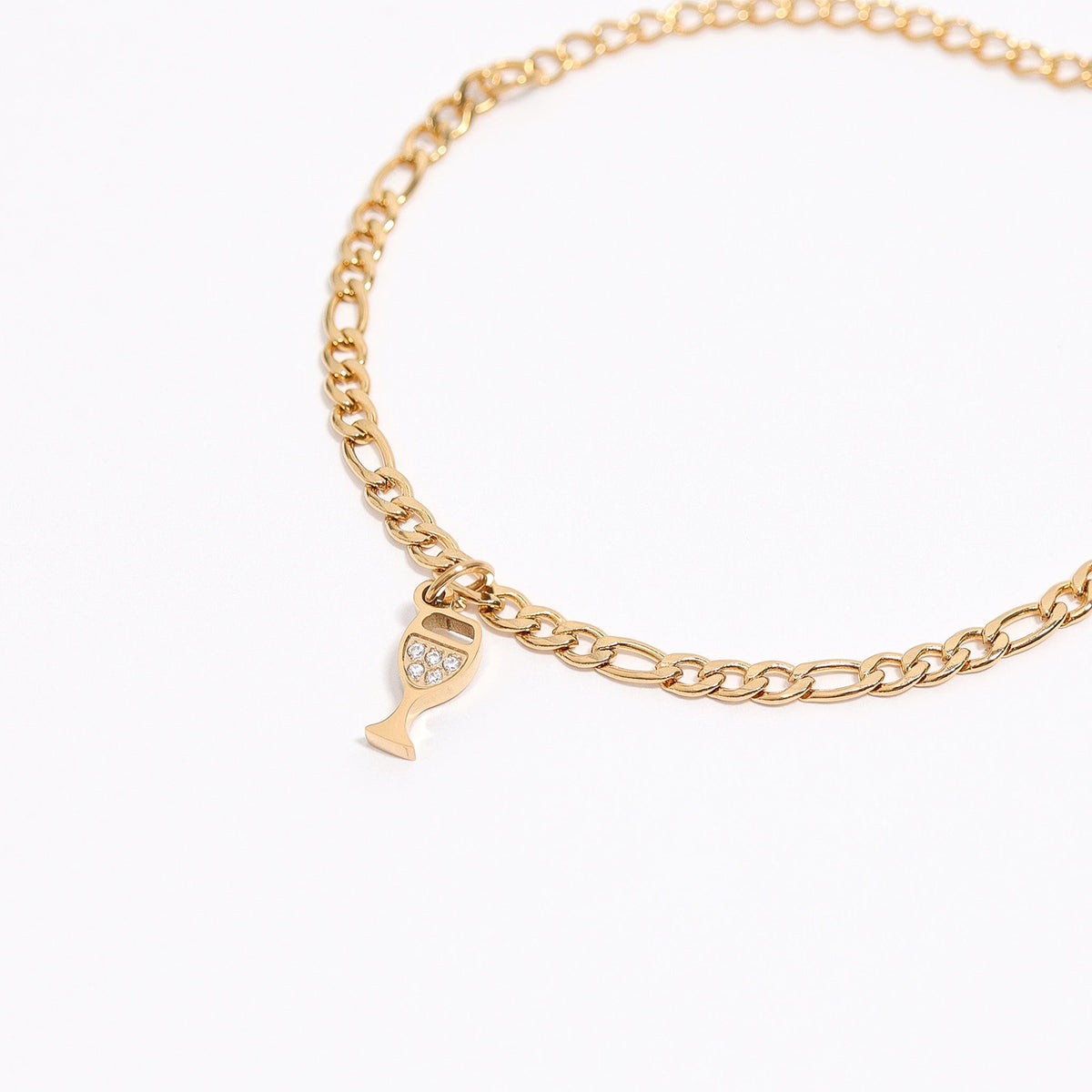 CZ Wine Glass Charm additional view