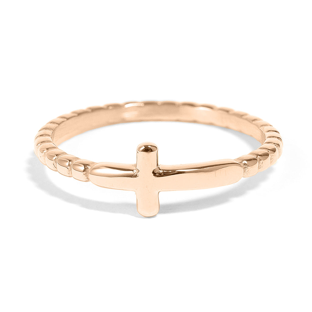 The Cathedral Beaded Cross Ring