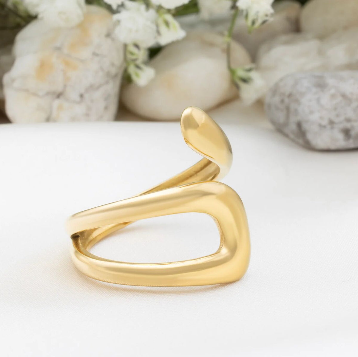 Magazine Street Twisted Spiral Cuff Ring in silver, from Garden District Jewelry — product photo 7 of 7.
