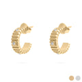 The Coliseum Fluted Huggie Earrings