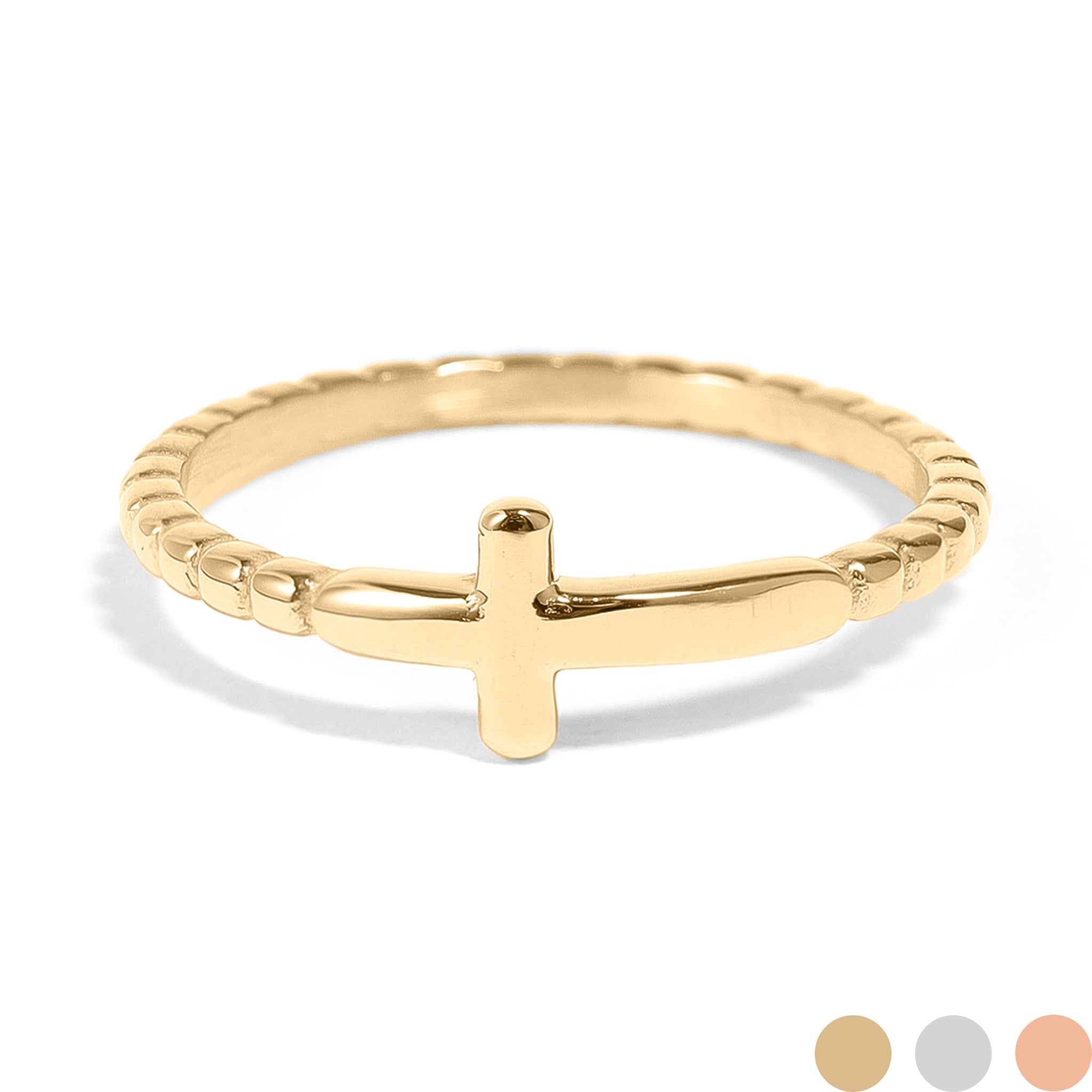 The Cathedral Beaded Cross Ring