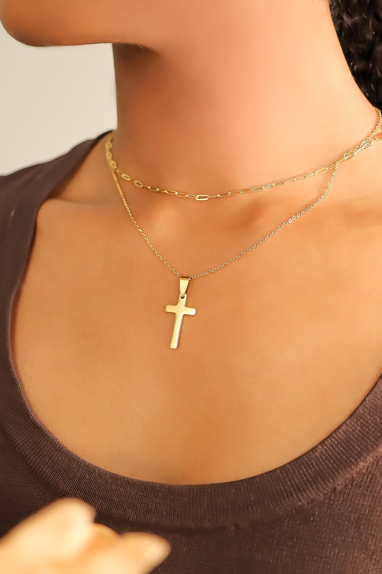 Cathedral Cross Pendant Necklace