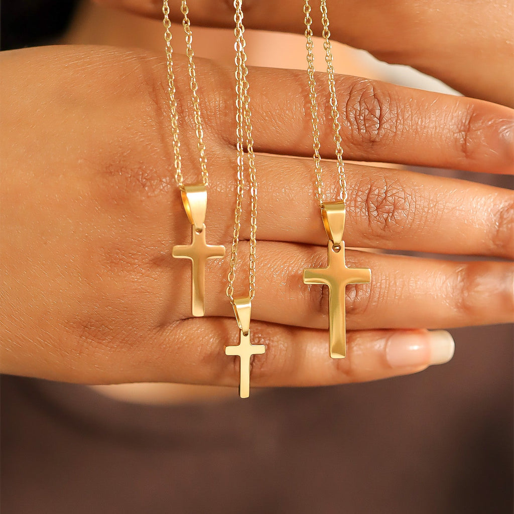 Cathedral Cross Pendant Necklace