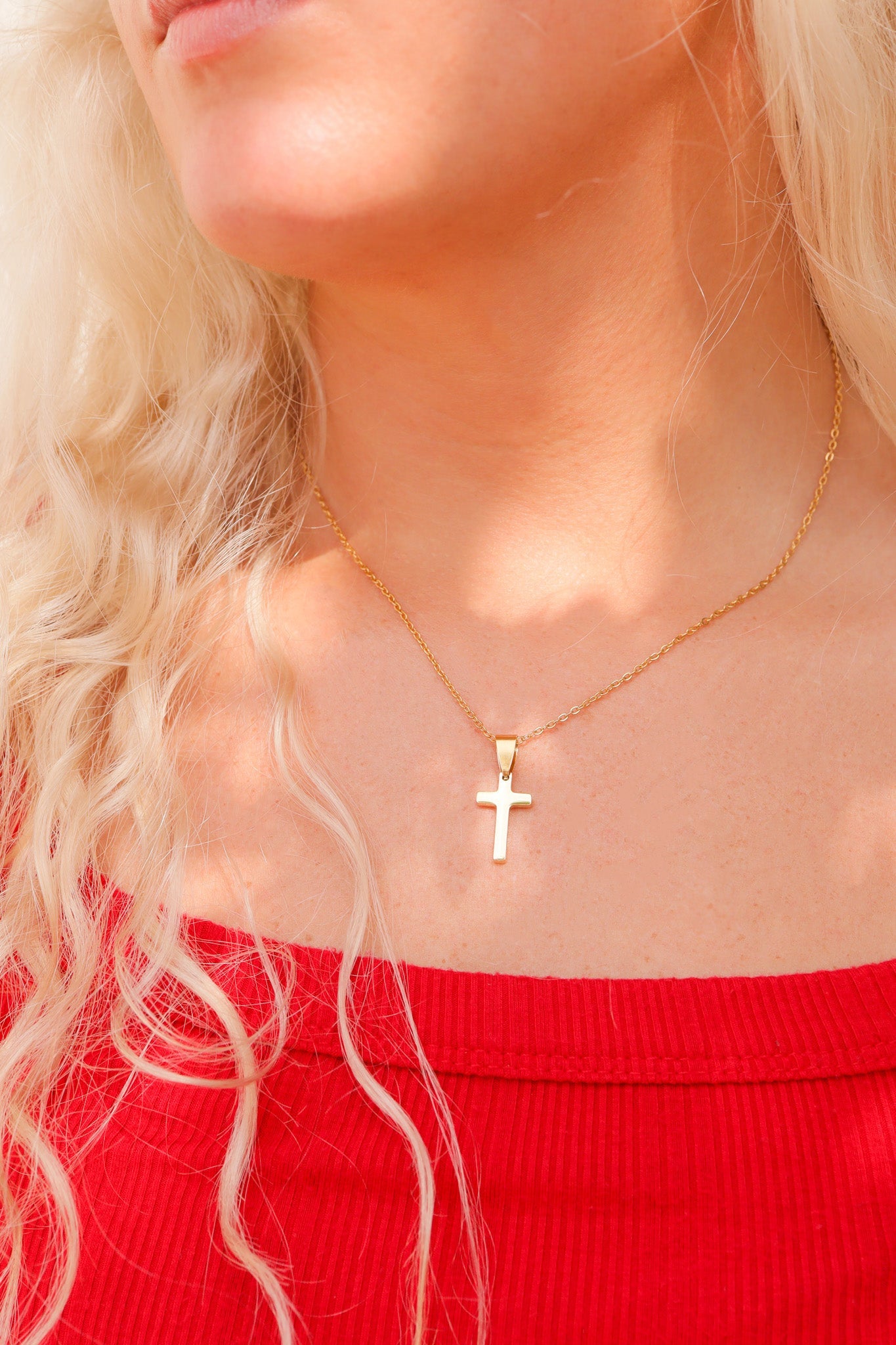 Cathedral Cross Pendant Necklace