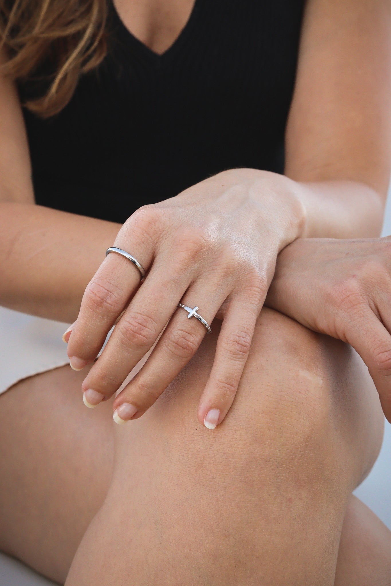 The Cathedral Beaded Cross Ring
