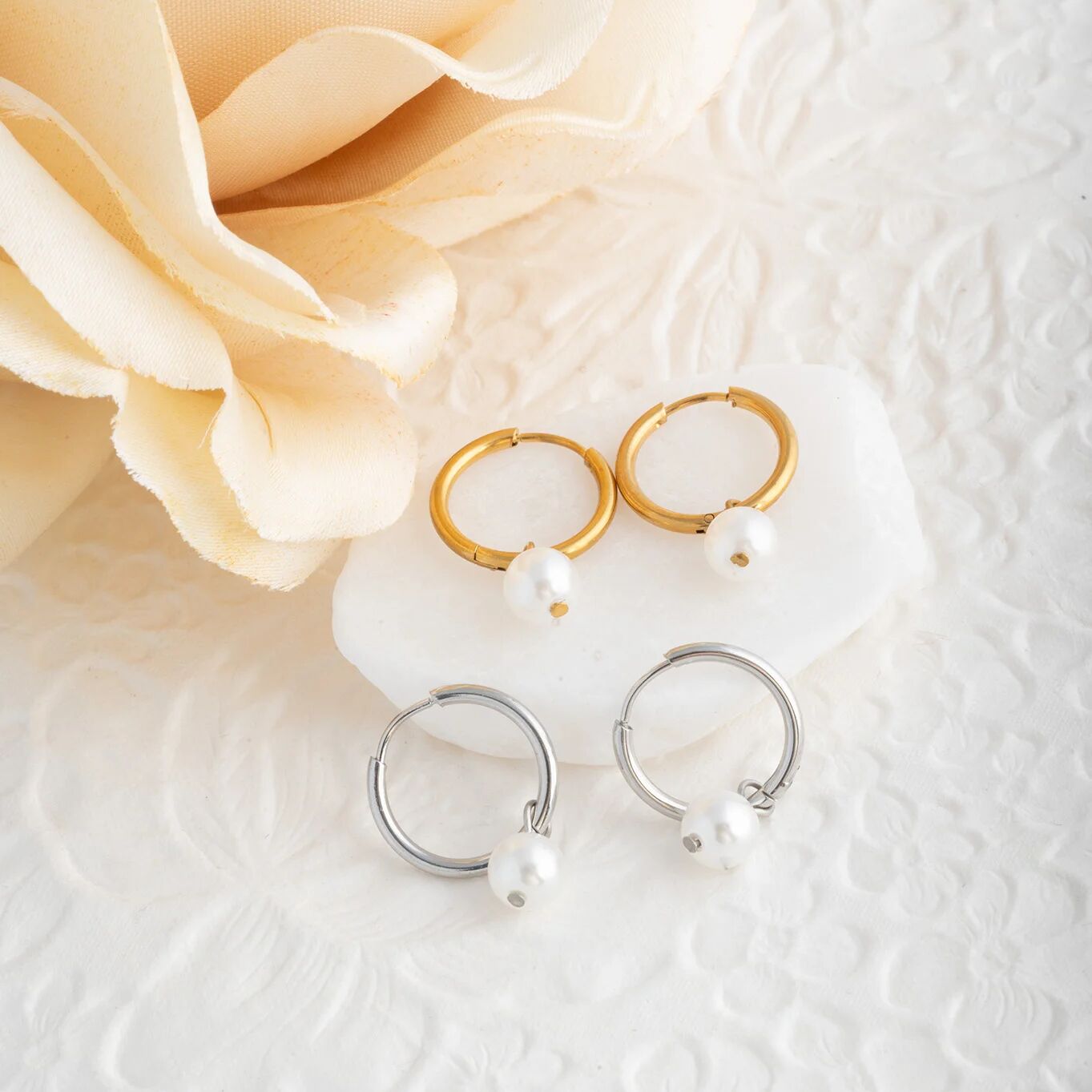 The Josephine Pearl Charm Earrings