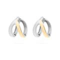 Camp Street Mixed Metal Split Hoop Earrings, two-tone gold and silver hoop earrings from Garden District Jewelry — product photo 1 of 3.