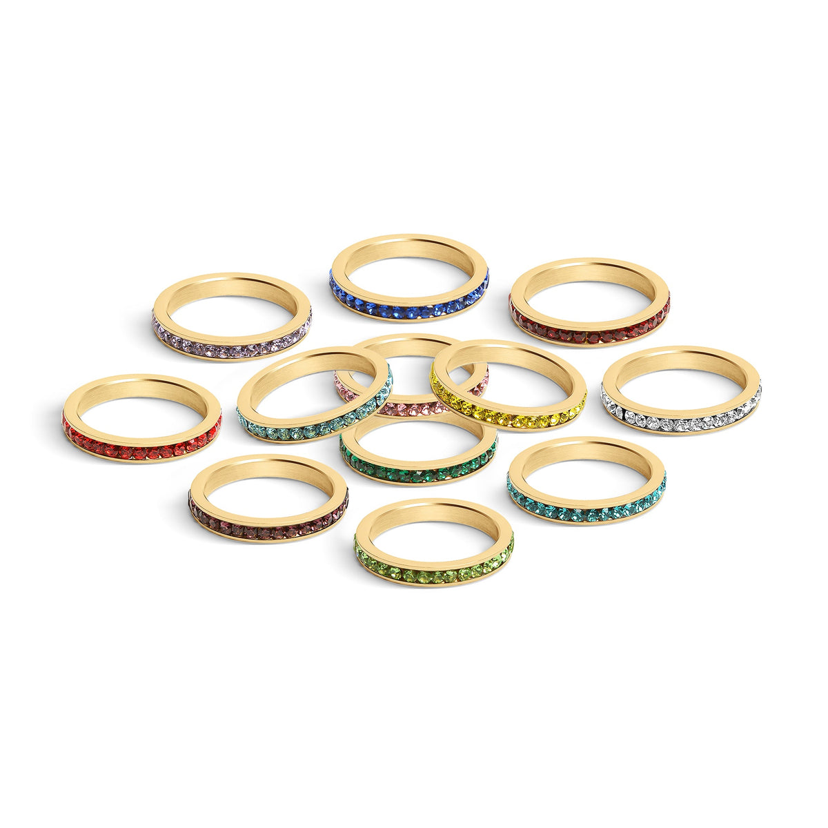 Everly Crystal Infinity Stacking  Ring
