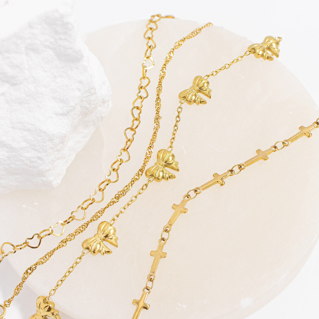 Cathedral Cross Charm Bracelet