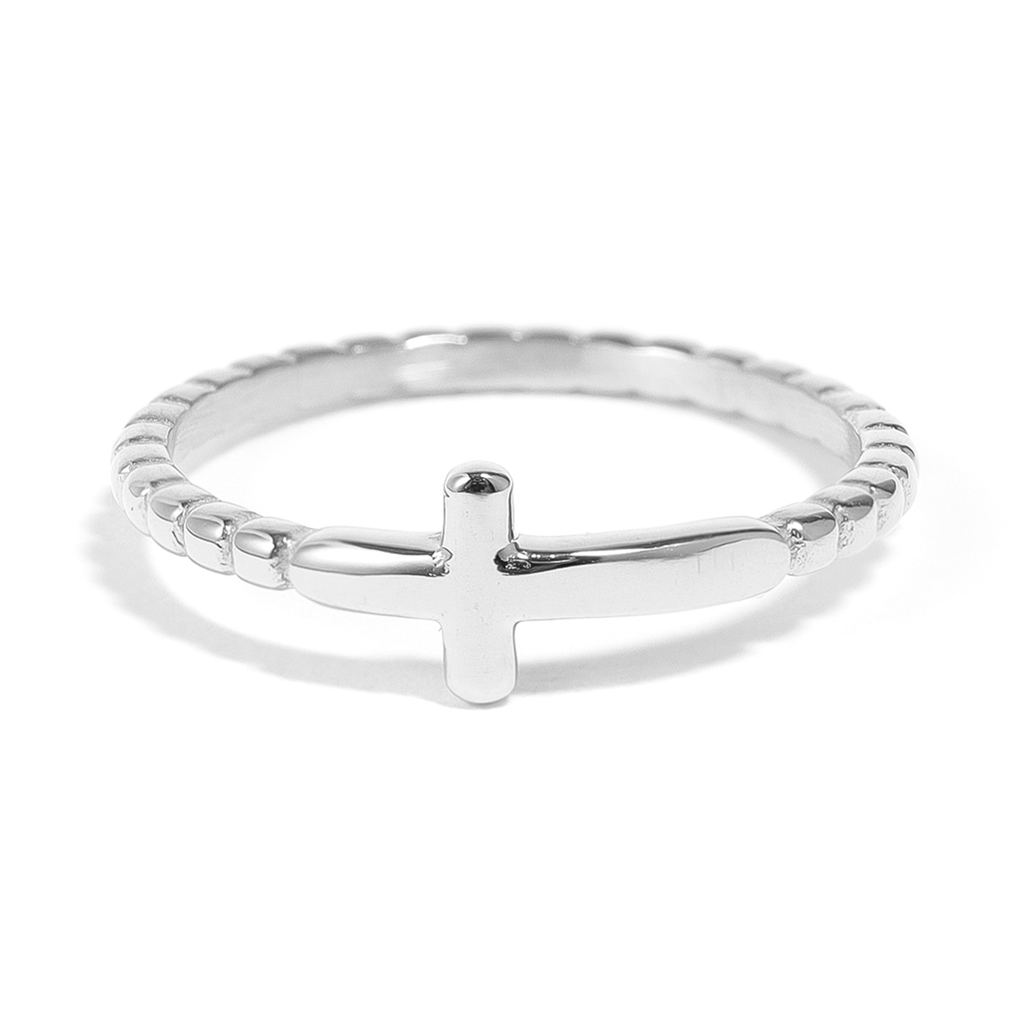 The Cathedral Beaded Cross Ring
